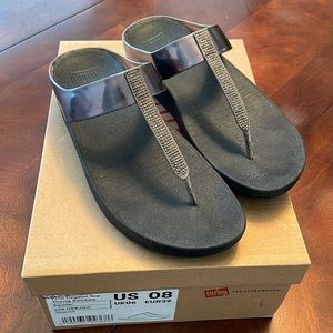 FitFlop Fino Crystal Toe-Thong Sandals